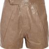 Zero + Maria Cornejo Uma Leather Shorts in Brown - Lyst