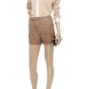 Zero + Maria Cornejo Uma Leather Shorts in Brown - Lyst