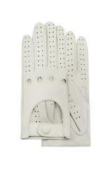 Forzieri Womens Perforated Italian Leather Gloves