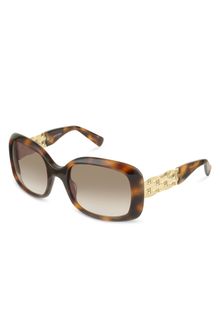 Giorgio Armani Metal Mesh Temple Square Sunglasses - Lyst