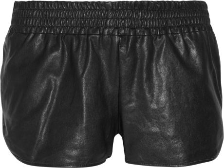 Haute Hippie Leather Shorts in Black - Lyst