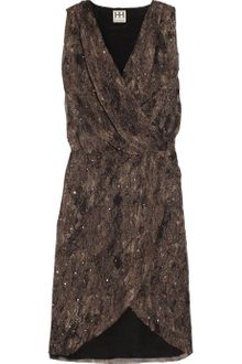 Haute Hippie Printed Silk-Chiffon Wrap Dress - Lyst