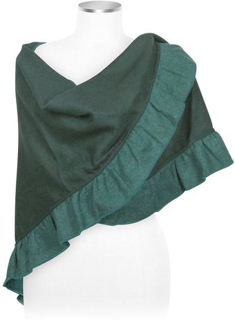 Julia Cocco' Melissa - Ruffled Wool Blend Wrap - Lyst