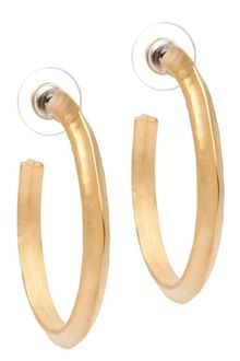 Kenneth Jay Lane Polished Gold Hoop Earrings - Lyst