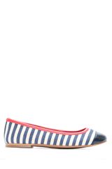Mango Stripe Print Ballerina Shoes
