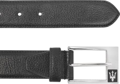 Maserati Printed Leather Belt in Black for Men | Lyst