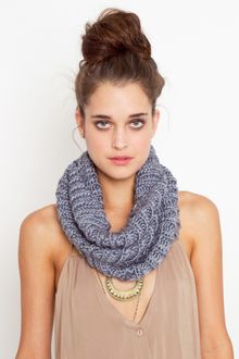 Nasty Gal Ribbed Infinity Scarf - Silver - Lyst
