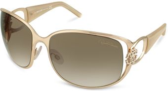 Roberto Cavalli Crisocolla - Logo Cutout Temple Sunglasses - Lyst