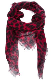 Alexander McQueen Leopard & Skull Print Scarf - Lyst