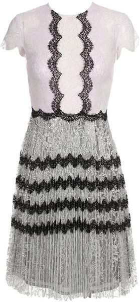  Appliquéd Lace and Lame Dress 