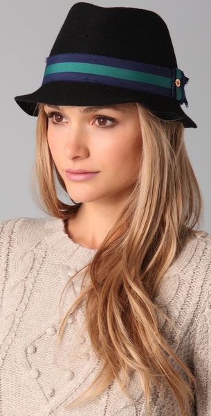 Juicy Couture Perforated Fedora in Black - Lyst