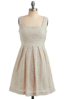 ModCloth One Scoop Dress in Vanilla - Lyst
