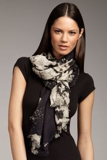 Oscar de la Renta Abstract Panel-print Scarf - Lyst