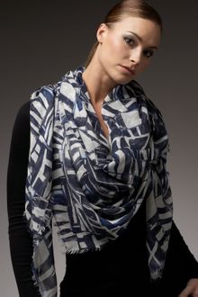 Oscar de la Renta Shattered-tile Print Scarf - Lyst