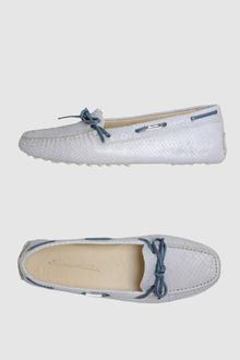Santoni Club Gray Moccassins - Lyst