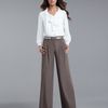 St. John Collection Wideleg Pants in Brown - Lyst