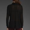 Lanston Split Cowl Neck Top in Black - Lyst