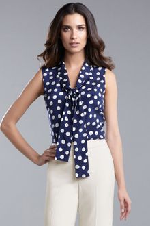 St. John Collection Polka-dot Blouse - Lyst
