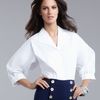St. John Collection Poplin Blouse in White - Lyst