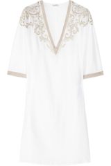 La Perla Embroidered Voile Kaftan