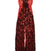 Rosamosario Rosso Disera Laceappliquéd Silkchiffon Chemise in Red (rosso) - Lyst