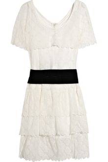 See By Chloé Belted Cotton-Blend Lace Dress - Lyst