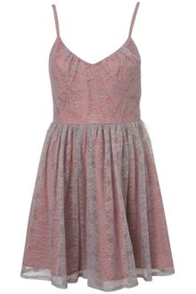 Topshop Lace Overlay Strappy Dress - Lyst