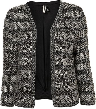 Topshop Premium Pearl Embellished Jacket - Lyst