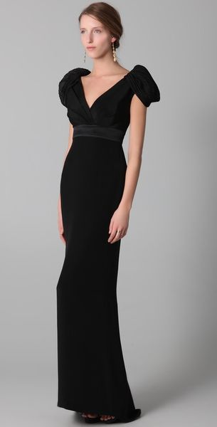 Notte By Marchesa V Neck Gown - Lyst