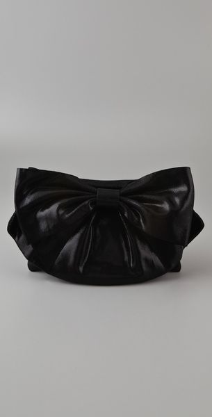 RED Valentino Laminated Bow Clutch - Lyst