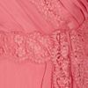 Alberta Ferretti Oneshoulder Lacetrimmed Silkchiffon Gown in Pink (coral) - Lyst