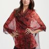 Alexander Mcqueen Skull Silk Georgette Oblong Scarf in Red - Lyst