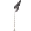 Asos Collection Asos Wing & Drop Ear Cuff in Black - Lyst