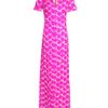 Balenciaga Printed Silk Twill Column Dress in Purple (fuchsia) - Lyst
