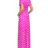 Balenciaga Printed Silk Twill Column Dress in Purple (fuchsia) - Lyst