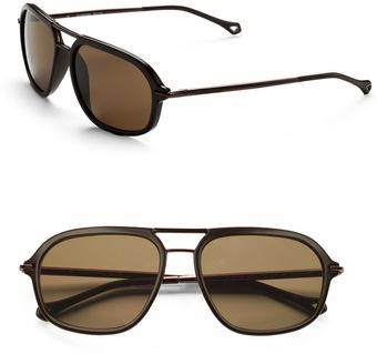 Ermenegildo Zegna Resin Navigator Sunglasses - Lyst