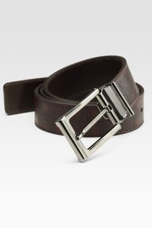 Ferragamo Embossed Leather Belt - Lyst