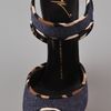 Giuseppe Zanotti Cork Cutout Wedge Sandals in Blue (denim) - Lyst
