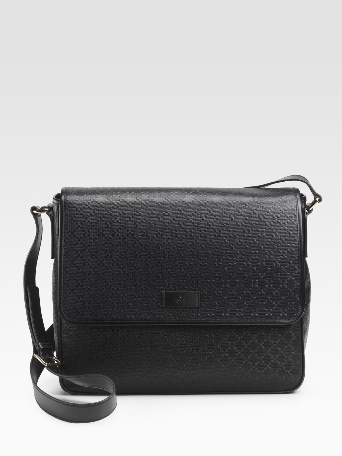 gucci black diamante canvas shoulder bag