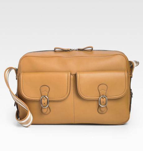 Gucci Leather Shoulder Bag in Beige for Men (camel) | Lyst