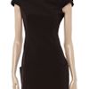 Mackage PeakShouldered Twill Mini Dress in Black (brown) - Lyst
