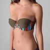 Mara Hoffman Embroidered Bustier Bikini in Green (olive) - Lyst