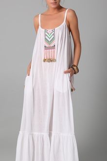 Mara Hoffman Embroidered Peasant Dress - Lyst