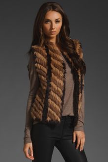 Marc By Marc Jacobs Lee Lee Knit Fur Vest - Lyst