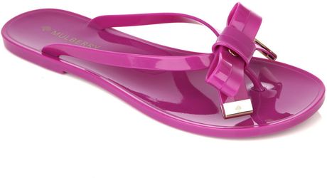 Mulberry Bowfront Jelly Shoes in Pink (fuchsia) - Lyst