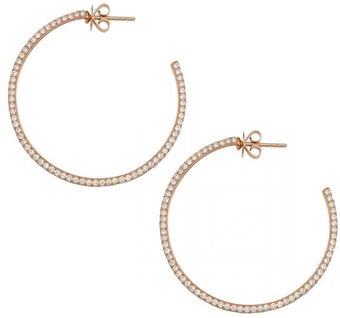 Theo Fennell Rose Gold Hoop Spangle Earrings - Lyst