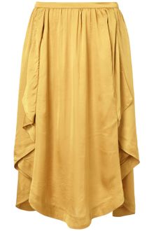 Topshop Waterfall Calf Skirt - Lyst