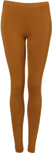 Topshop Mustard Ankle Legging - Lyst