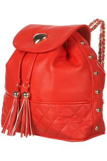 Topshop Red Heart Trim Backpack - Lyst