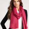 Tory Burch Wool AllOver Logo Scarf in Pink - Lyst